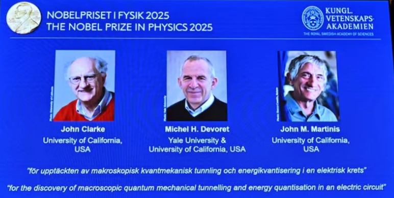 Tiga Ilmuwan AS Raih Hadiah Nobel Fisika karena Ungkap Fisika Kuantum dalam Aksi